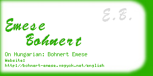 emese bohnert business card